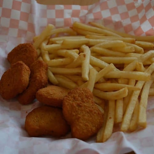 6 Chicken Nuggets & Fries.