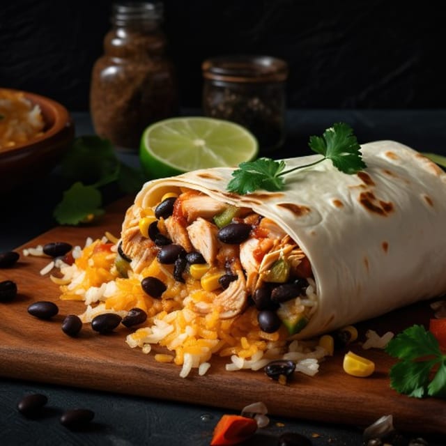 Veggie Fajita Burrito.