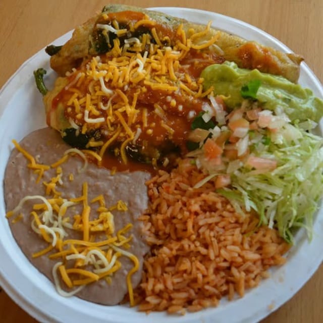 Chiles Rellenos Plate.