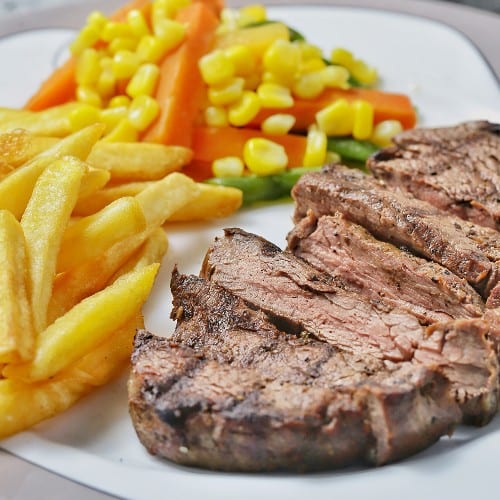 Carne Asada (Steak) Plate.