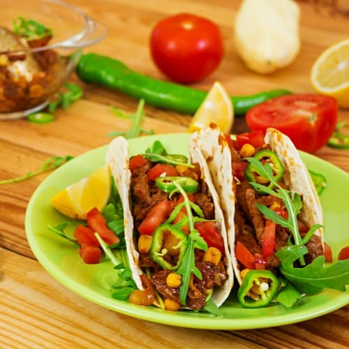 Beef Tacos Plate.