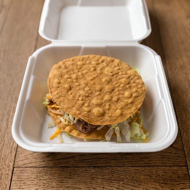 Shredded Beef Tostada.