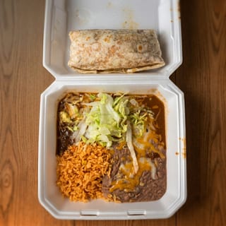 Chicken Burrito & Enchilada Platter