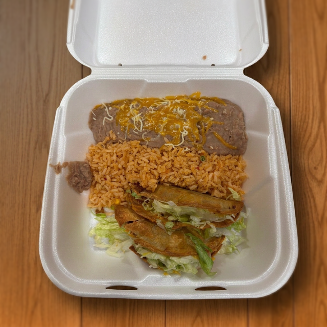 Two Beef Tacos Platter.