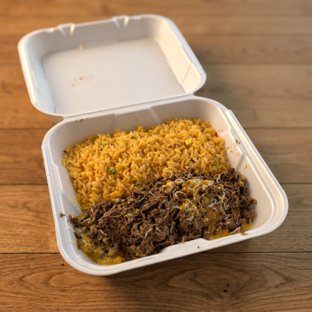 Machaca (Shredded Beef) with Eggs Platter.