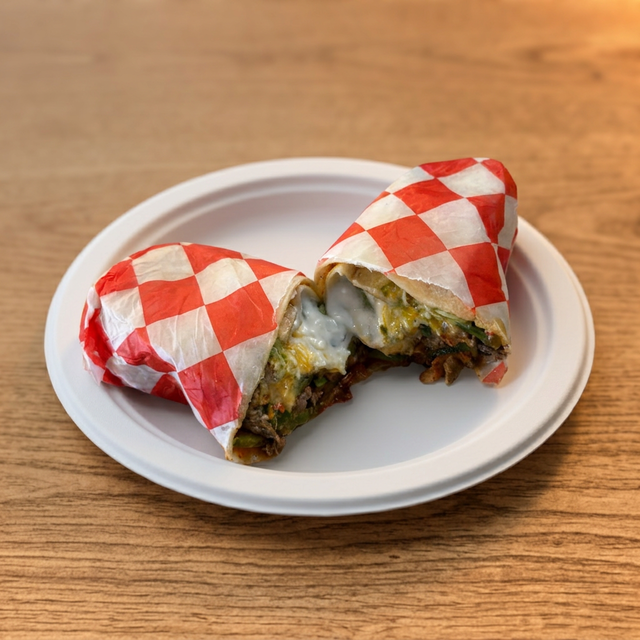 Steak Fajitas Burrito.